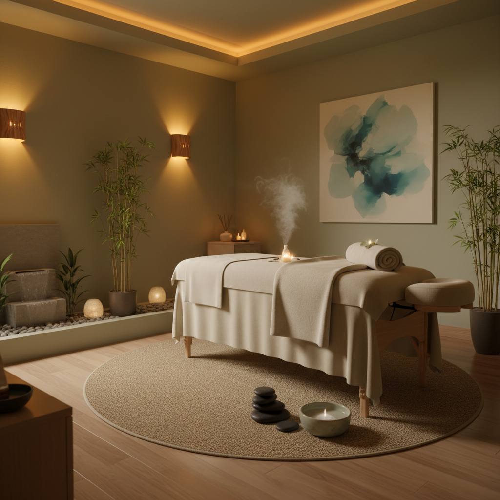 Rahatlatıcı masaj terapisi ortamı