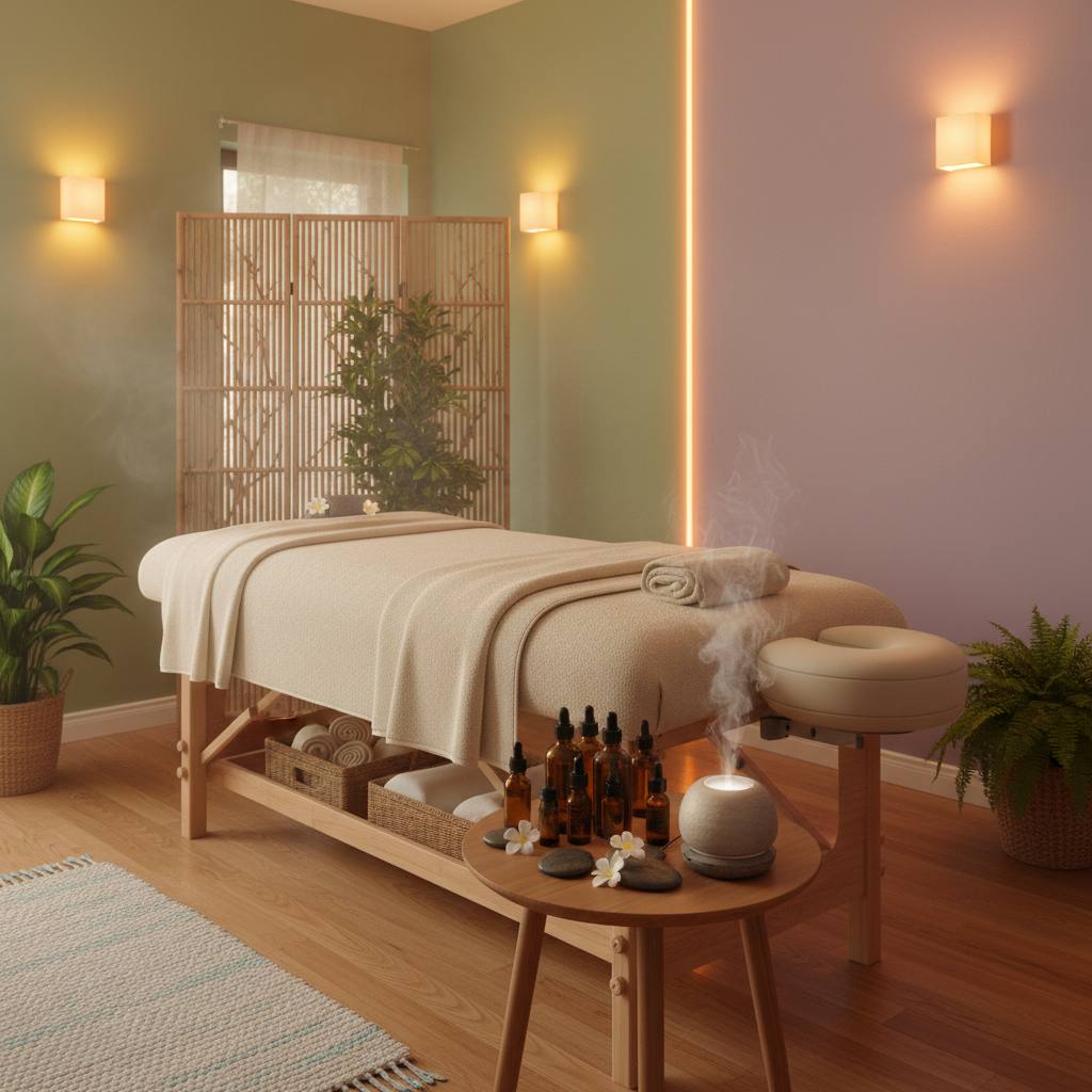 Rahatlatıcı masaj terapi alanı