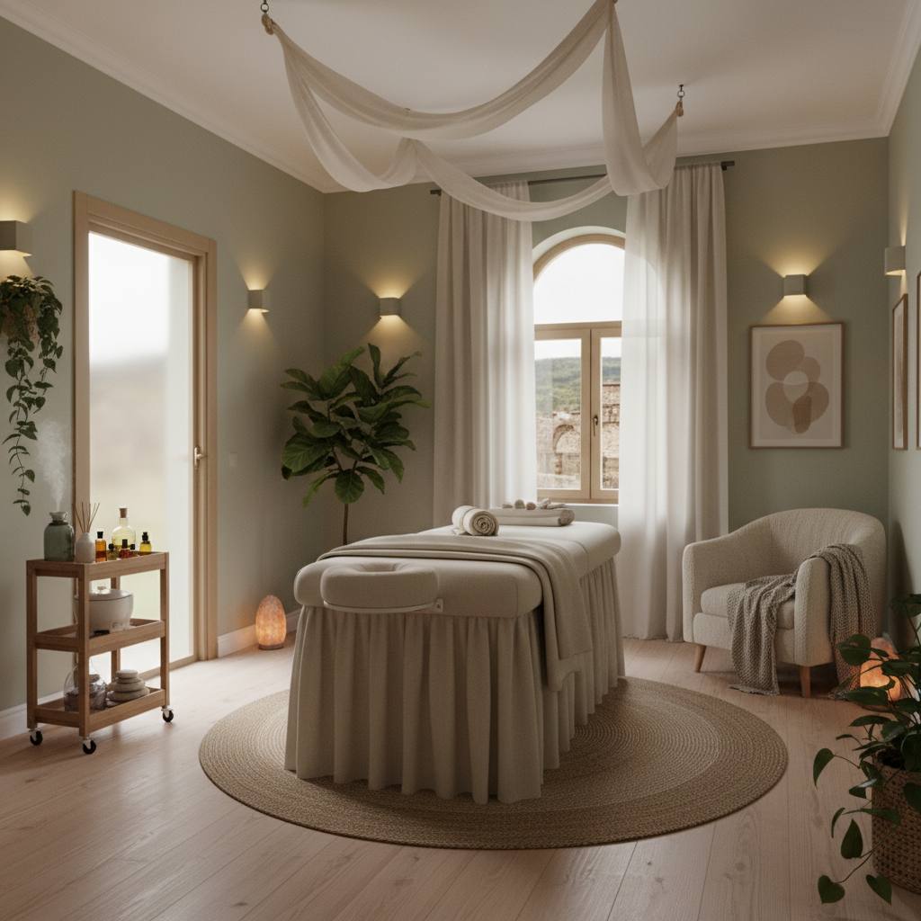 Kırklareli'deki bir masaj terapisi odası