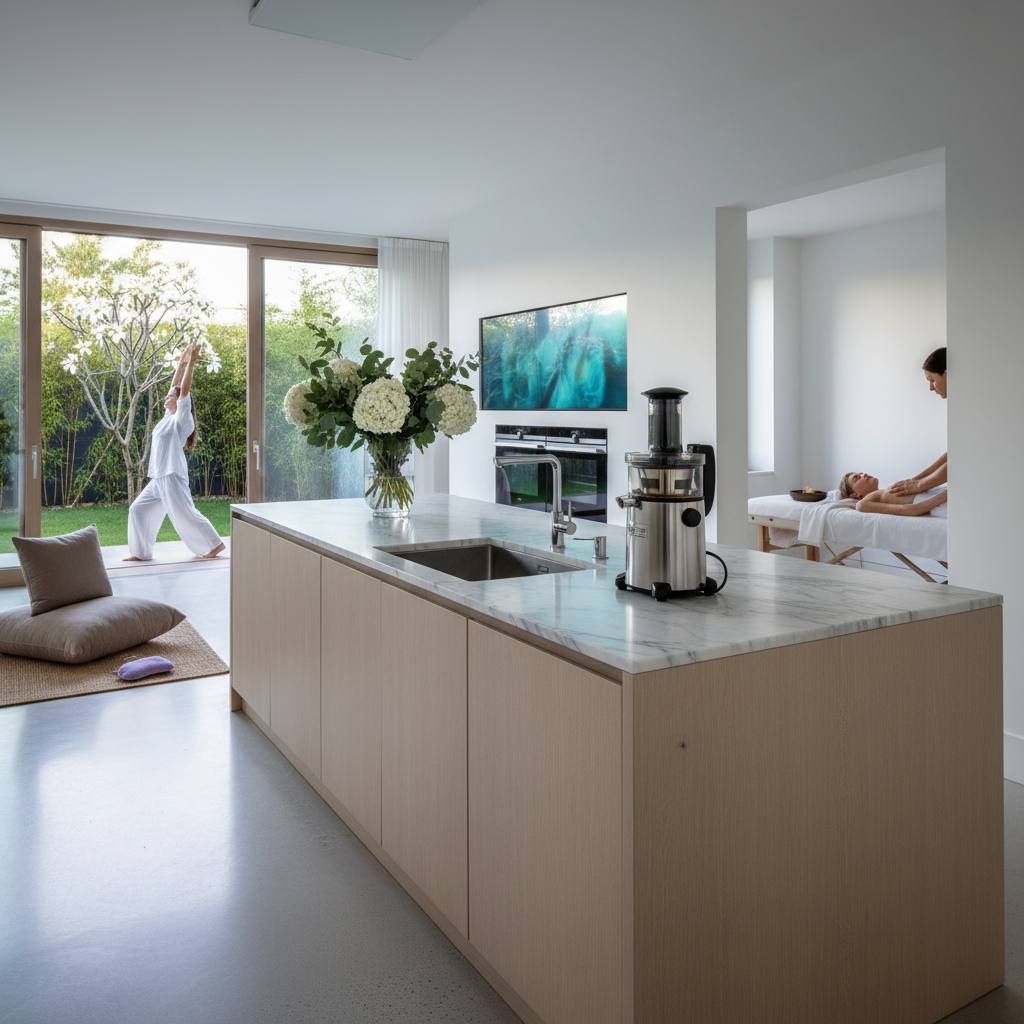 Rahatlama tekniklerini gösteren huzurlu bir spa ortamı