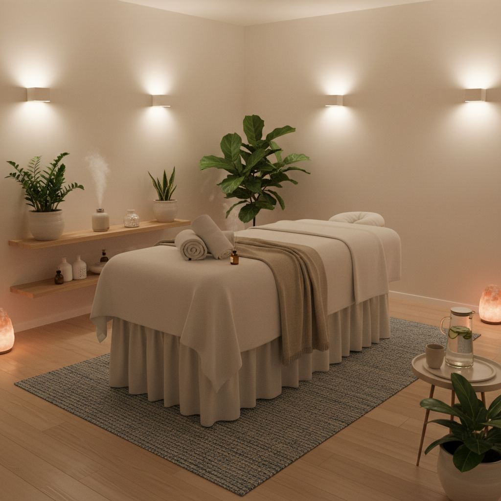 Rahatlatıcı bir masaj salonu