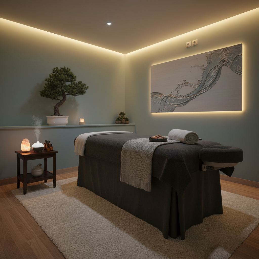 Rahatlatıcı bir masaj odası