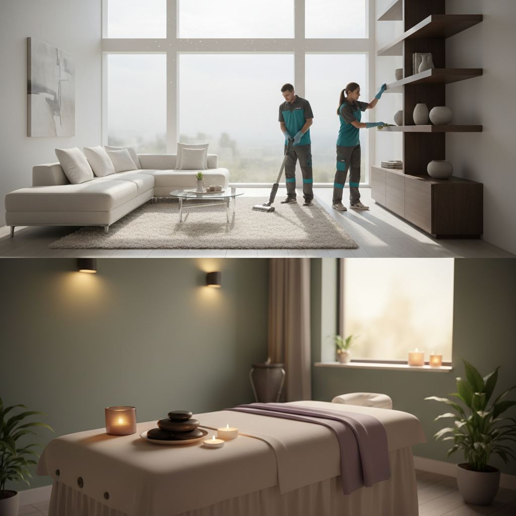 Rahatlatıcı bir masaj terapisi ortamı