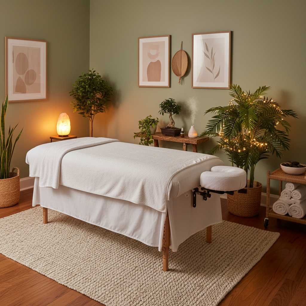 Evde masaj hizmeti için rahat bir ortam
