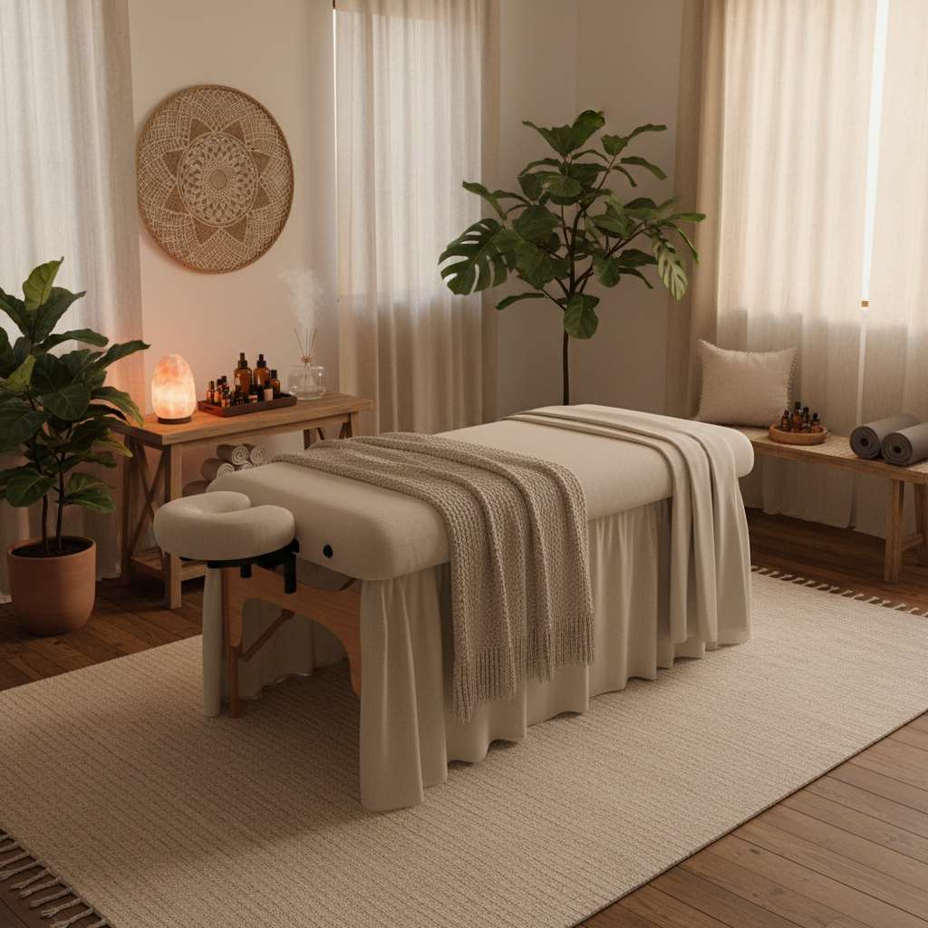 Evde masaj hizmeti için huzurlu bir ortam