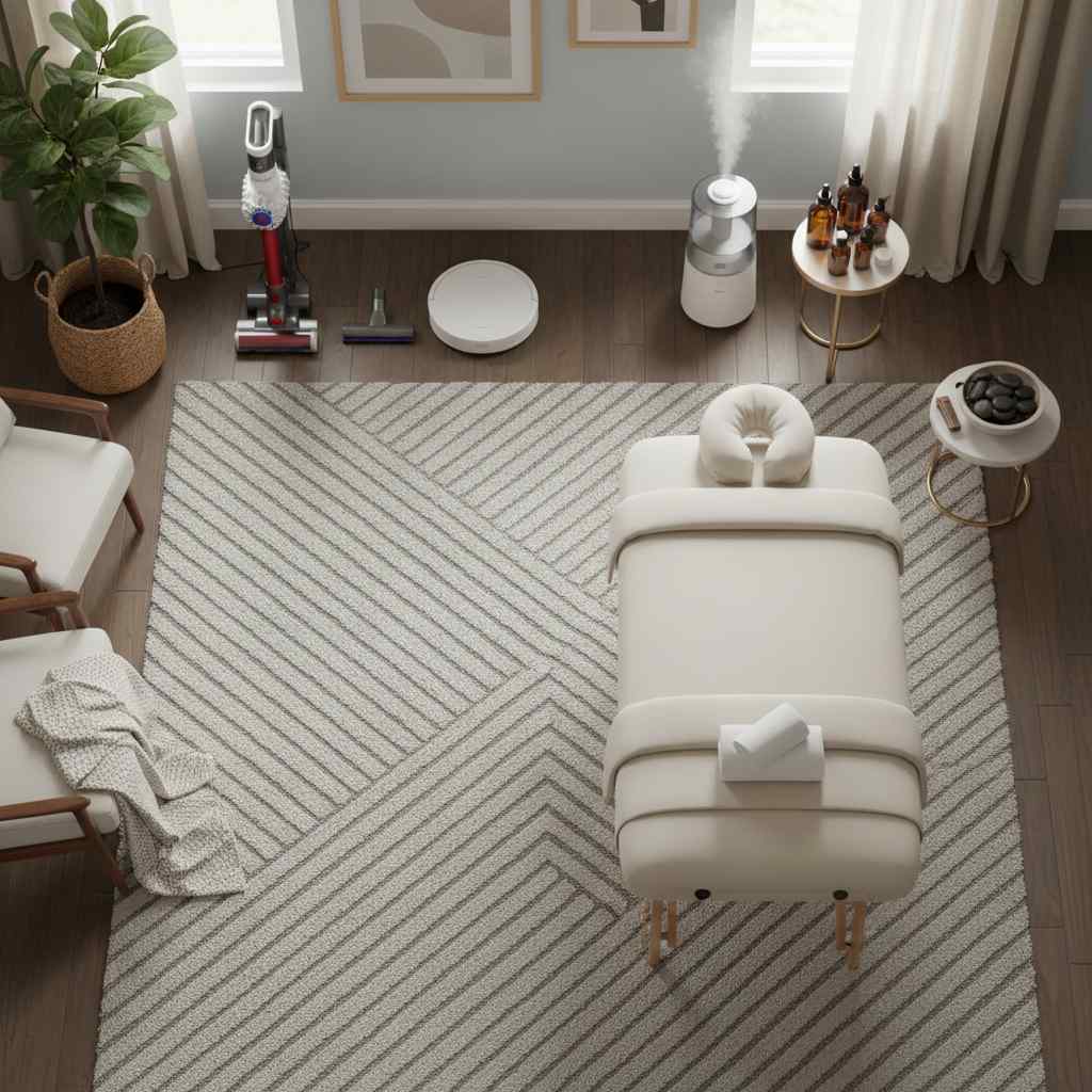 Evde masaj hizmeti için huzurlu bir ortam