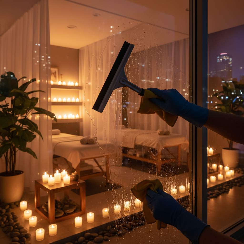 Kırklareli'deki bir masaj salonunun iç mekanı