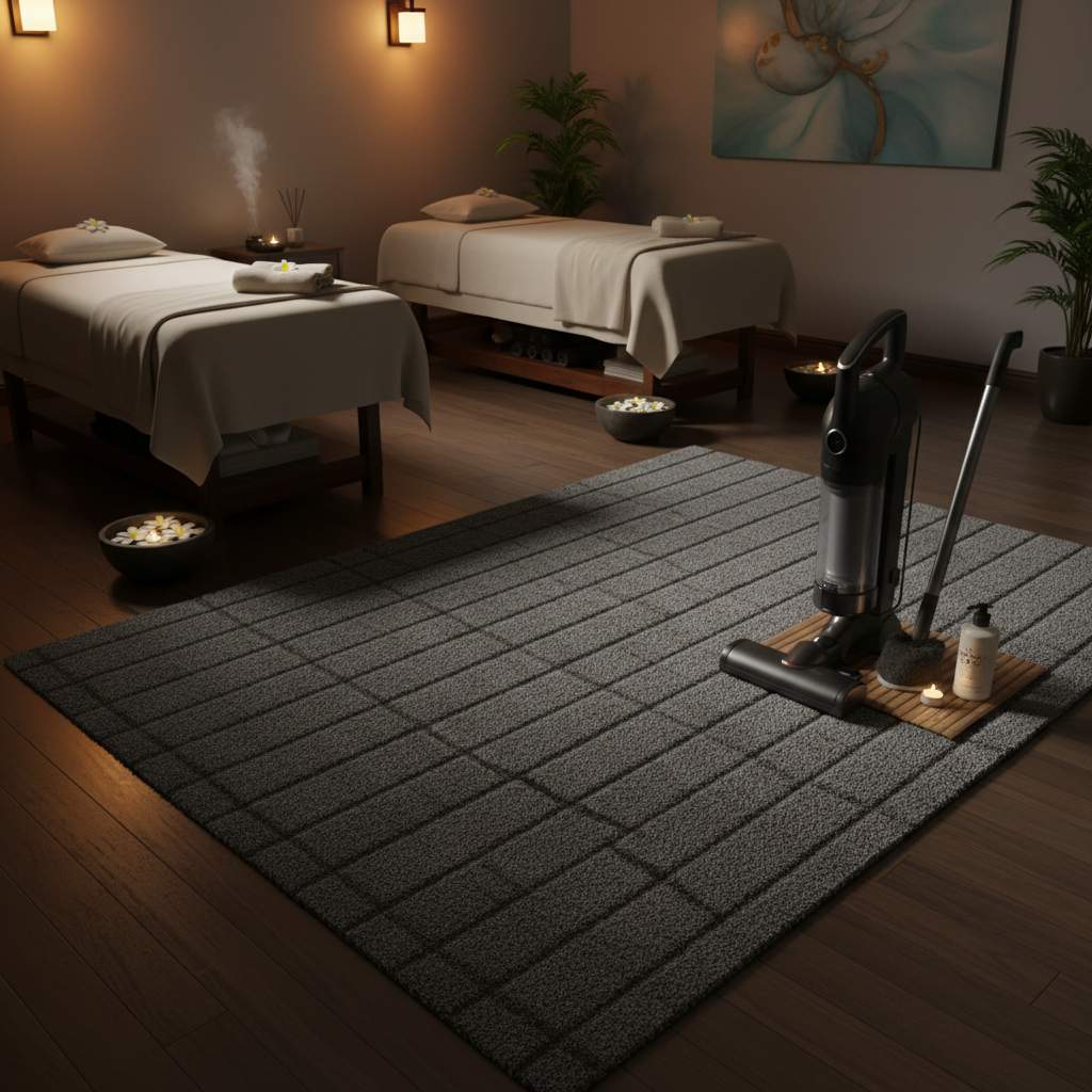 Gece açık bir masaj salonu görüntüsü