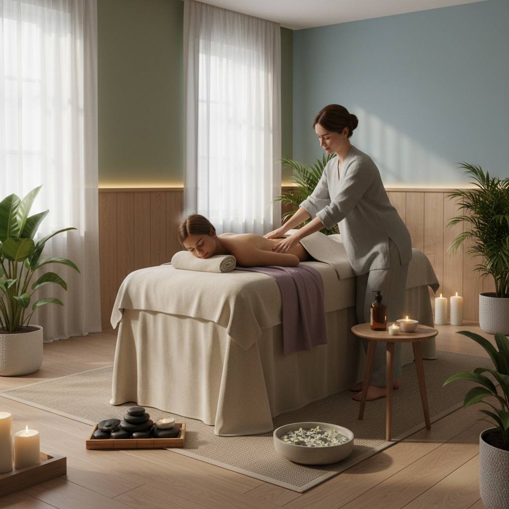 Rahatlatıcı bir masaj ortamı