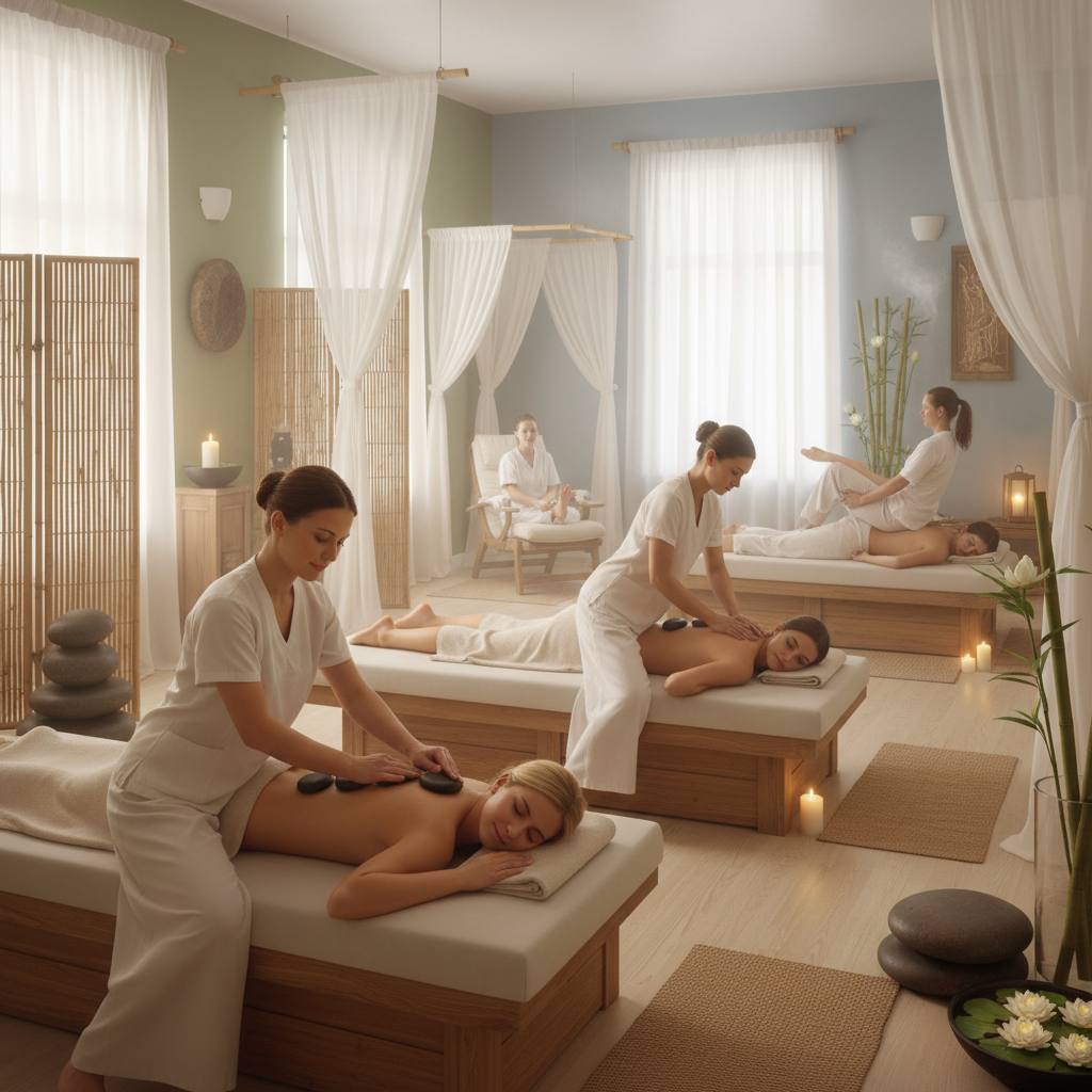 Kırklareli'deki masaj salonu atmosferi