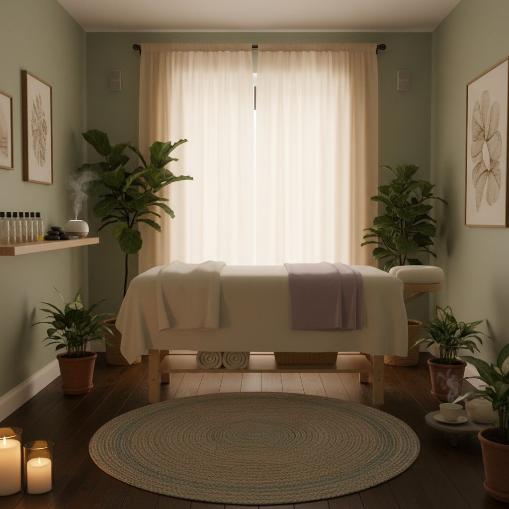 Rahatlatıcı bir masaj odası