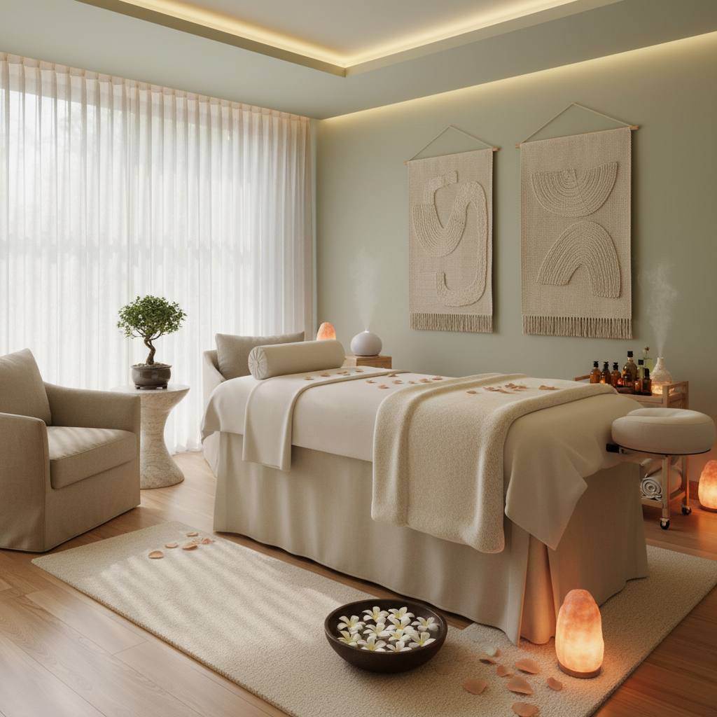 Rahatlatıcı bir masaj odası