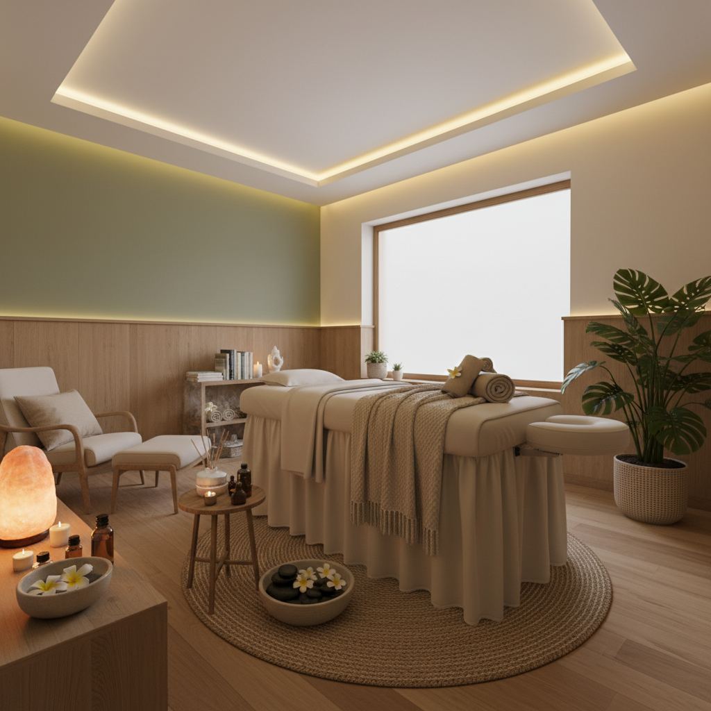 Rahatlatıcı masaj odası