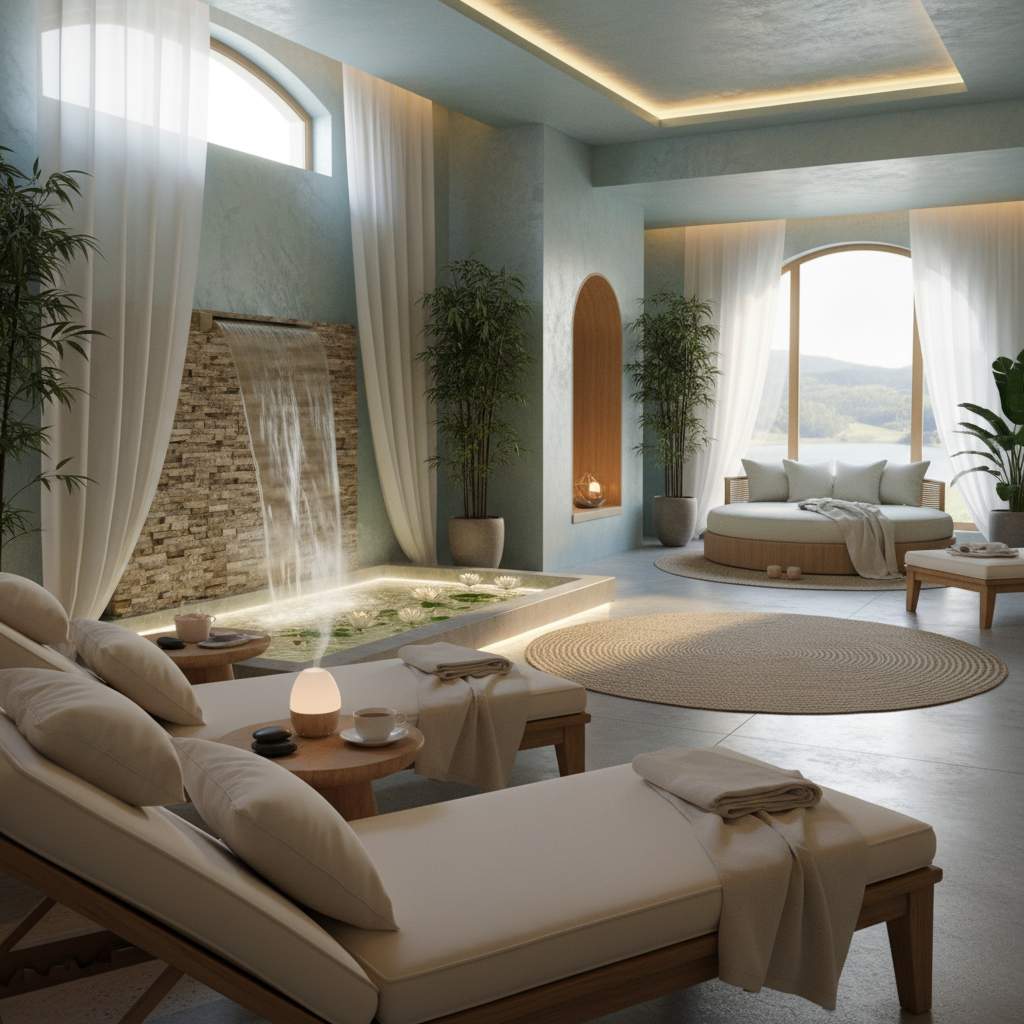 Rahatlatıcı spa ortamı
