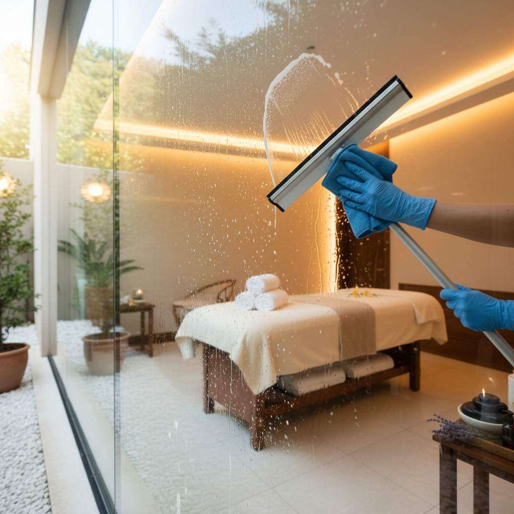 Rahat bir masaj salonu.