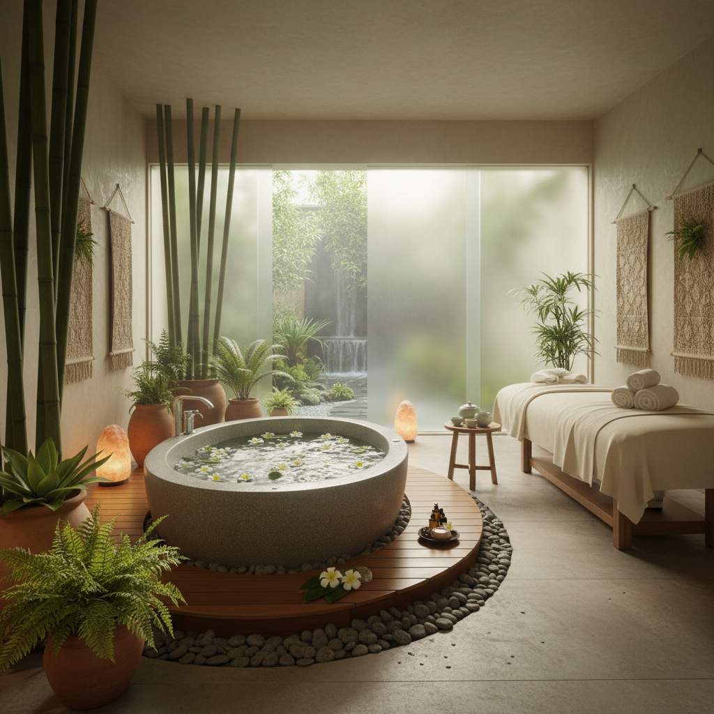 Rahatlatıcı bir spa ortamı