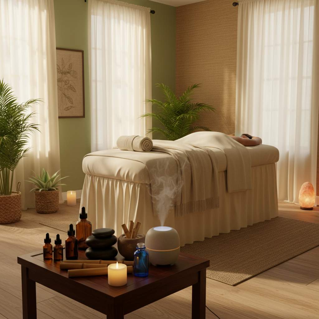 Rahatlatıcı bir masaj odası