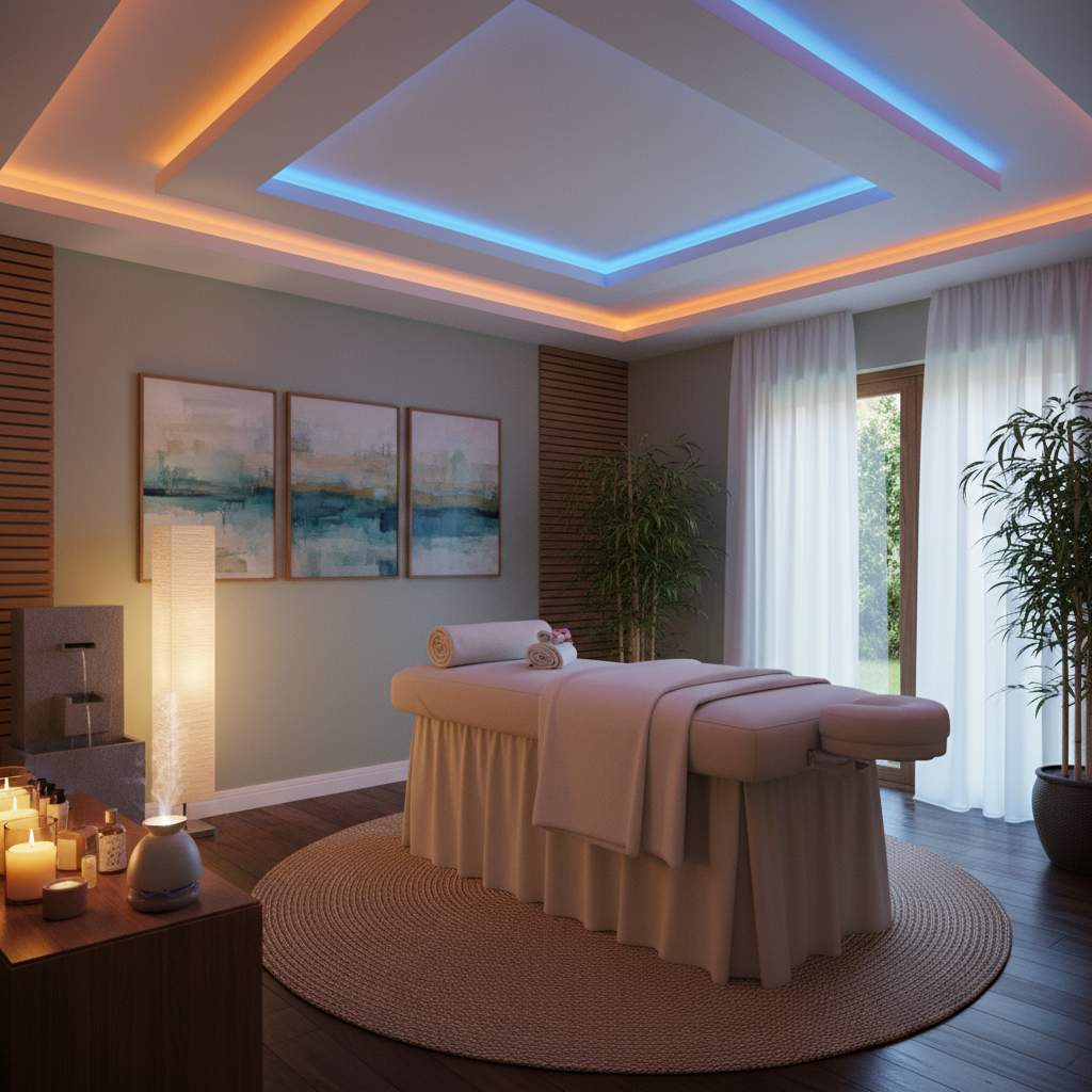 Rahatlatıcı bir masaj odası
