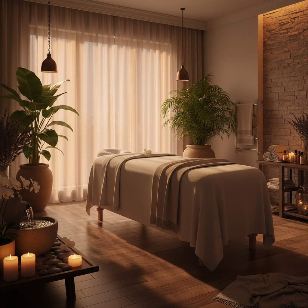 Rahatlatıcı bir masaj ortamı