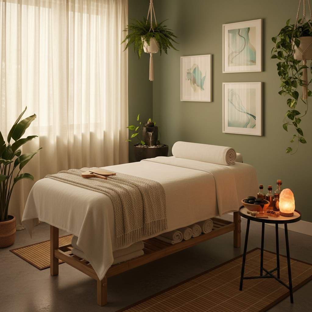 Rahatlatıcı bir masaj odası