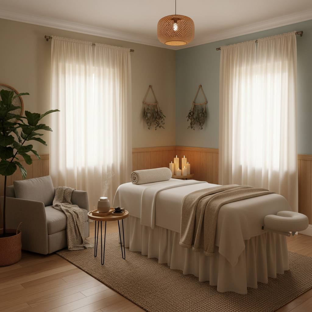 Rahatlatıcı bir masaj odası