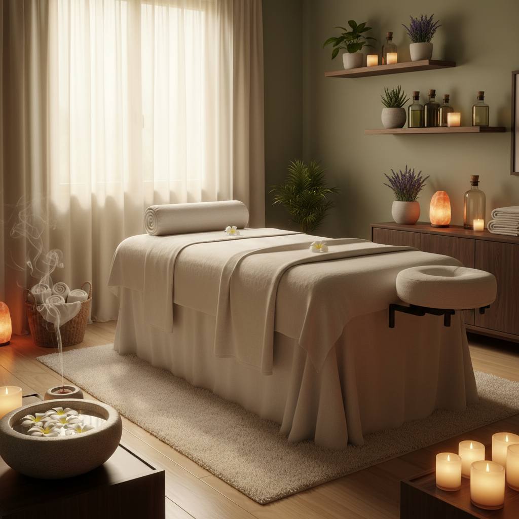 Rahatlatıcı bir masaj odası