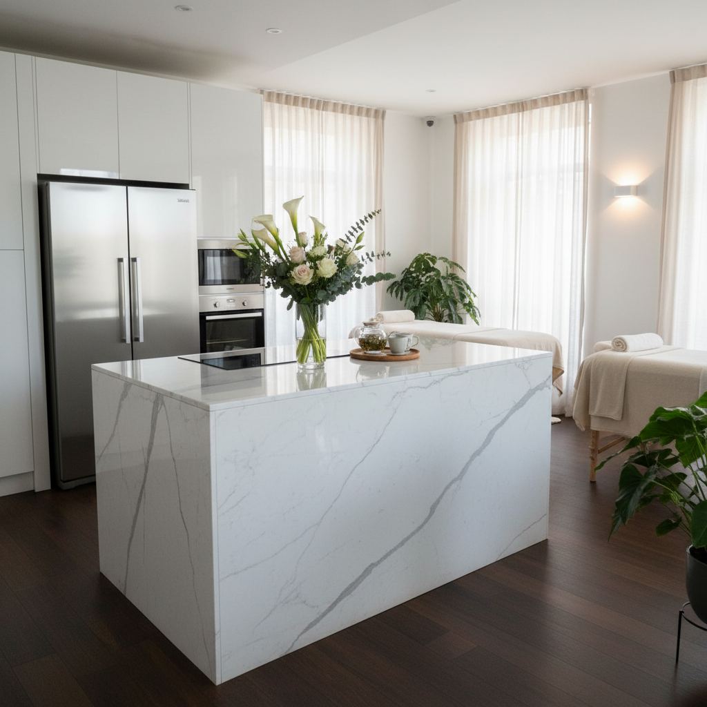 Rahatlatıcı bir masaj salonu iç mekan fotoğrafı