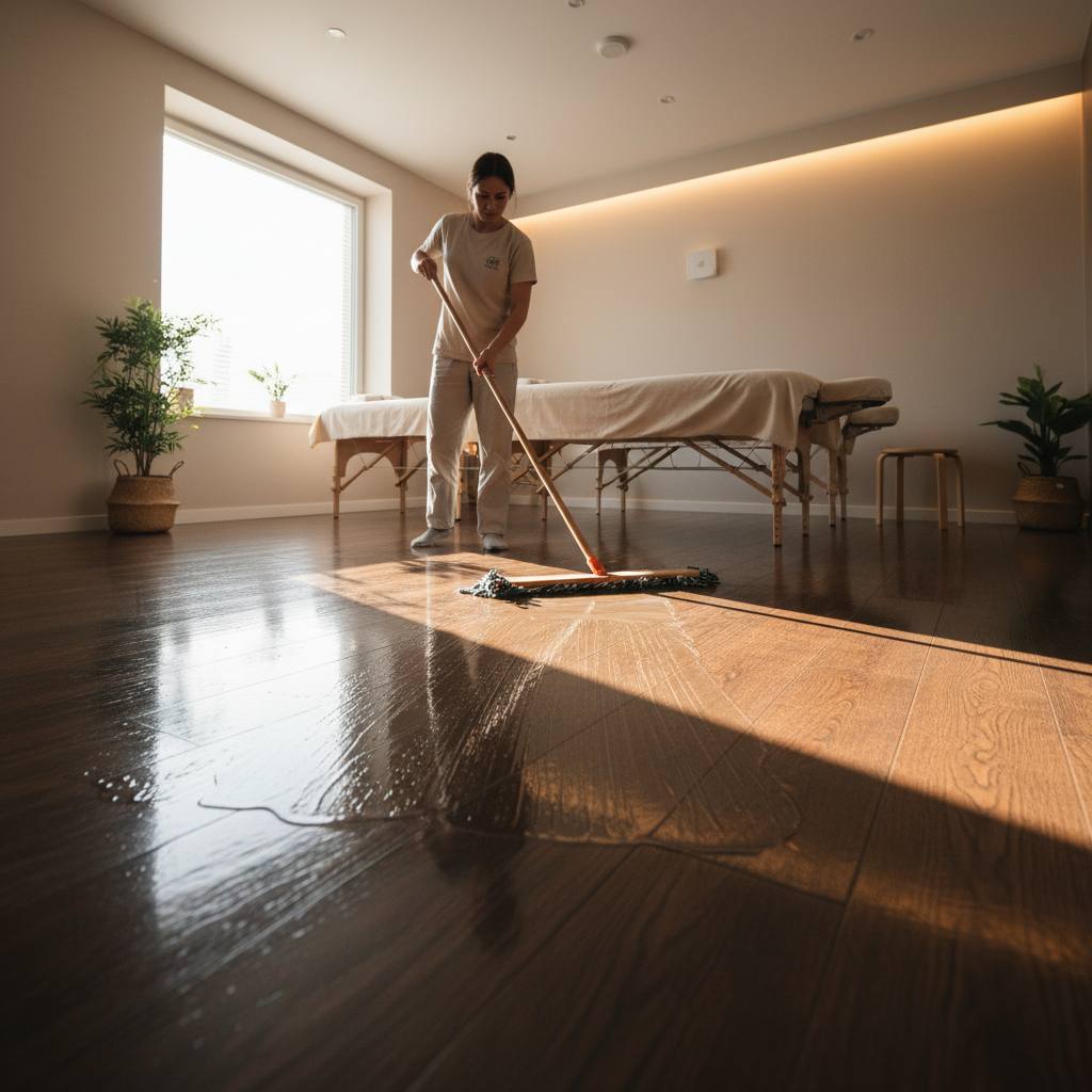 Rahatlatıcı bir masaj salonu iç mekan görüntüsü.