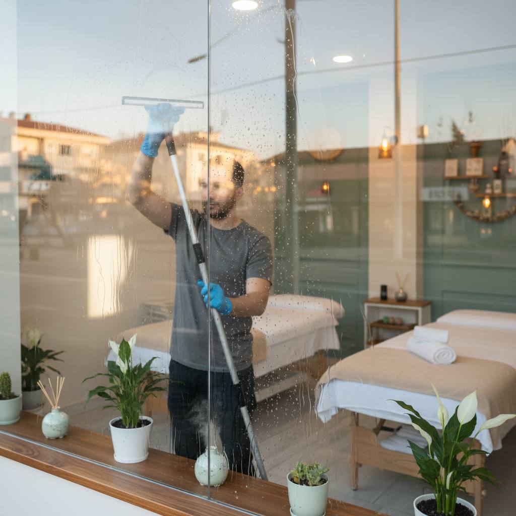 Kırklareli'deki bir masaj salonunun iç mekan görüntüsü