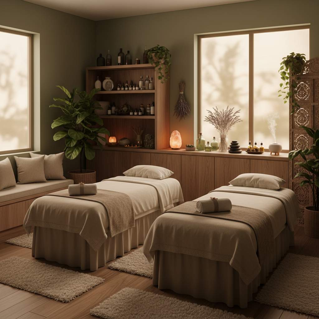 Rahatlatıcı bir masaj odası