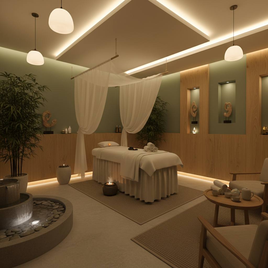 Temiz ve düzenli bir masaj salonu