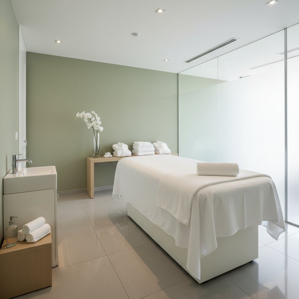 Temiz ve hijyenik masaj odası