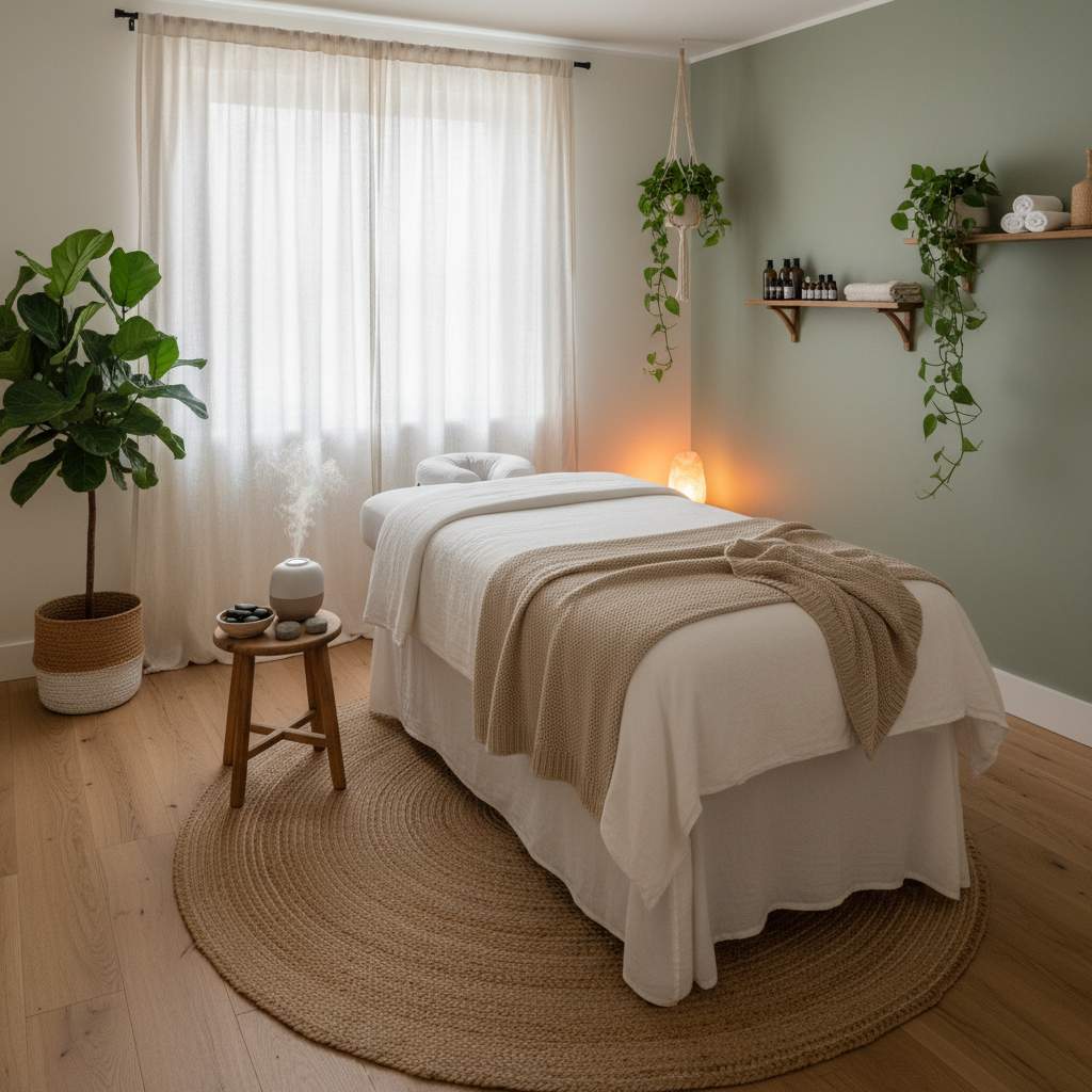 Rahatlatıcı bir masaj odası