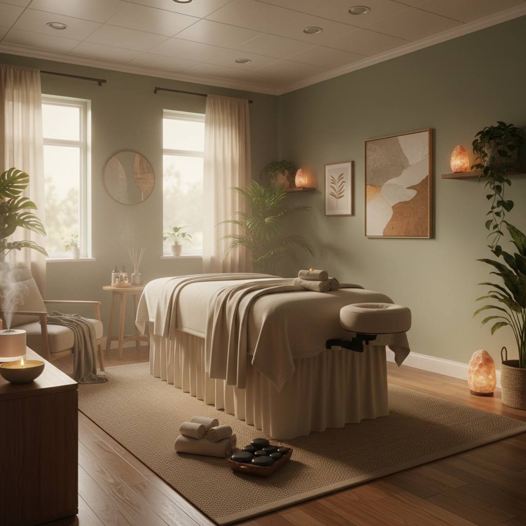 Rahatlatıcı bir masaj odası