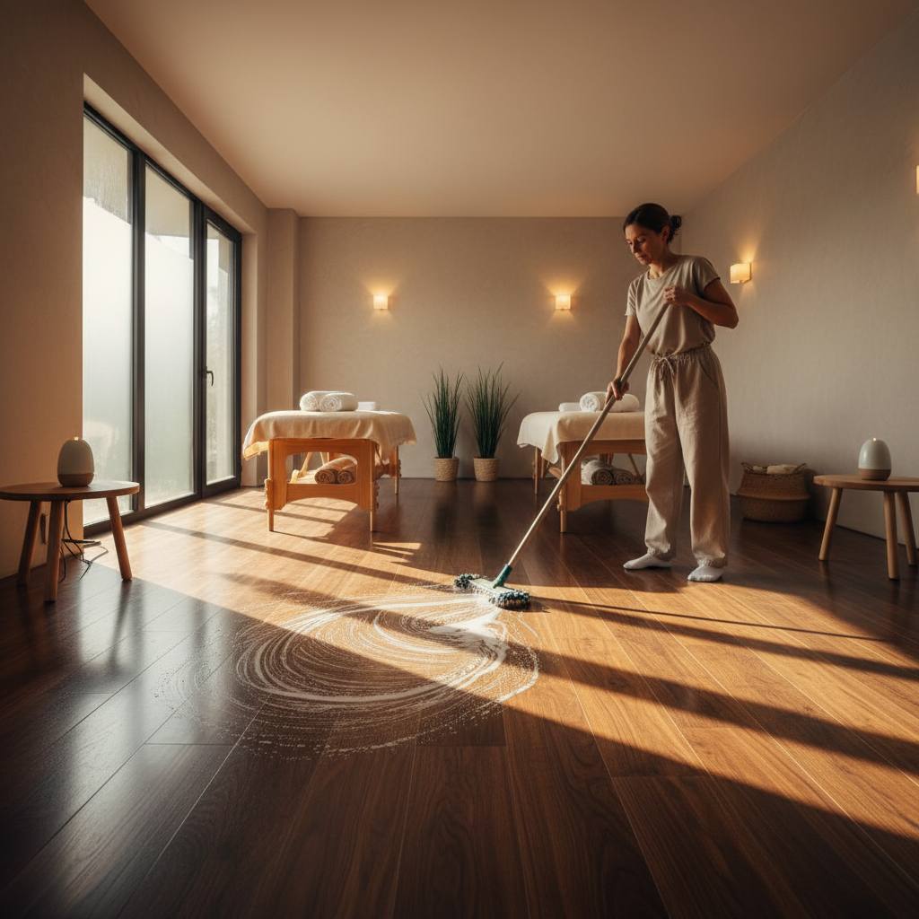 Rahat bir masaj salonu iç mekanı