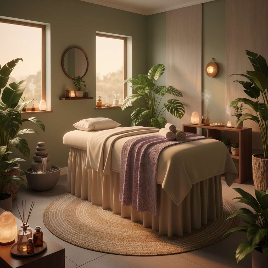 Rahatlatıcı bir masaj odası