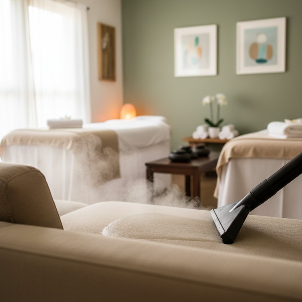 Rahatlatıcı bir masaj salonu iç mekan görüntüsü