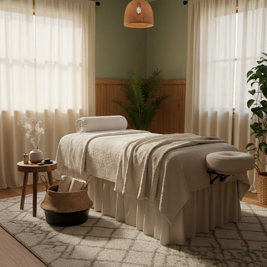 Rahatlatıcı masaj odası