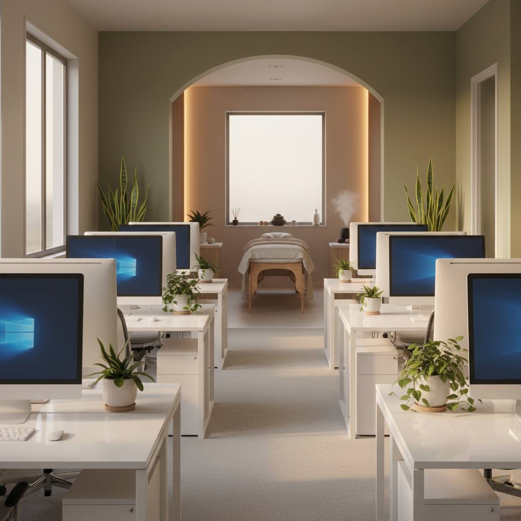 Rahatlatıcı masaj odası