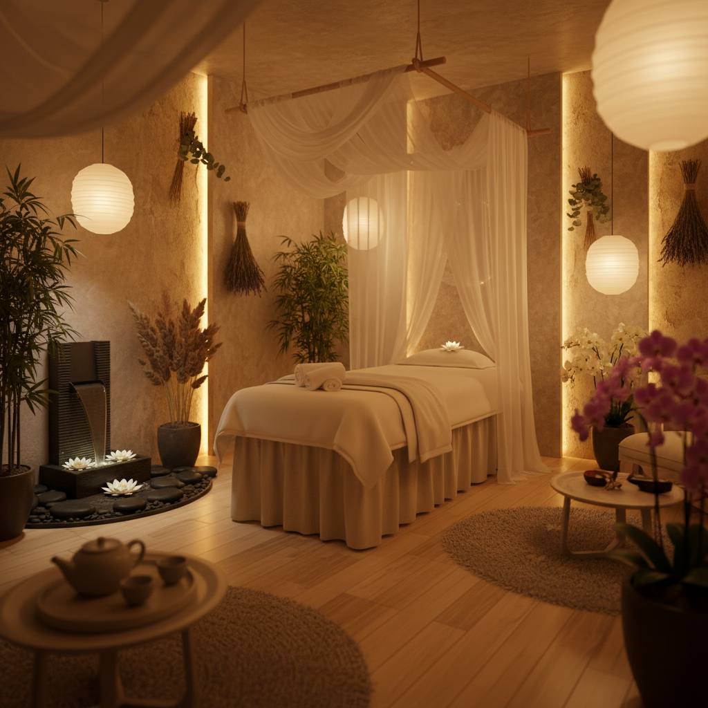 Huzurlu bir spa ortamı