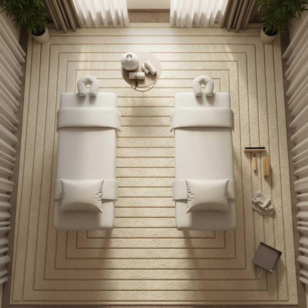 Rahatlatıcı bir masaj salonu iç mekan görüntüsü