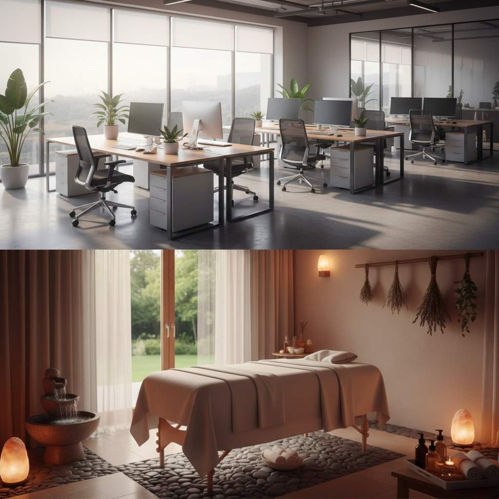 Huzurlu bir spa ortamı