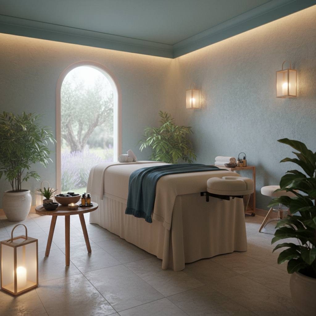 Kırklareli'deki masaj salonu iç mekan görüntüsü