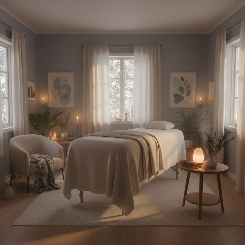 Rahatlatıcı bir masaj odası