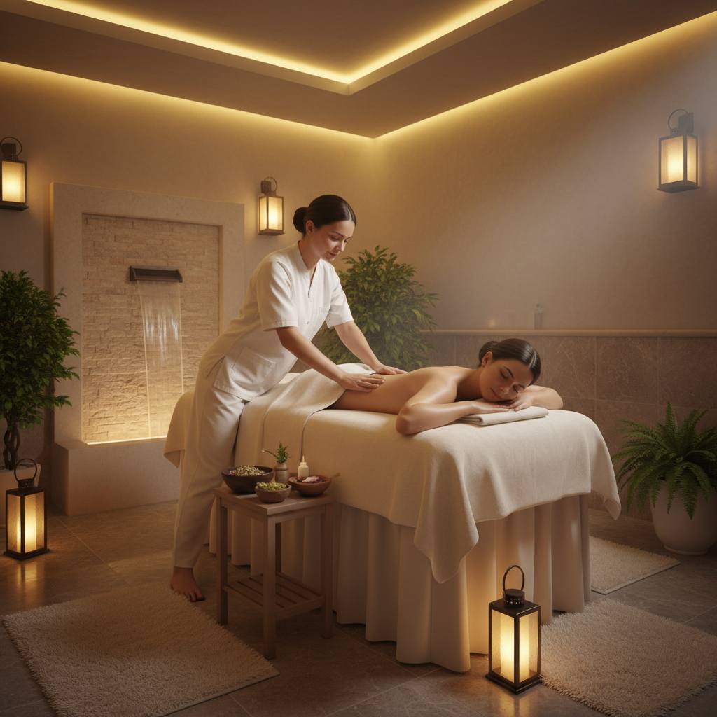 Kırklareli'de masaj salonu iç mekan görüntüsü