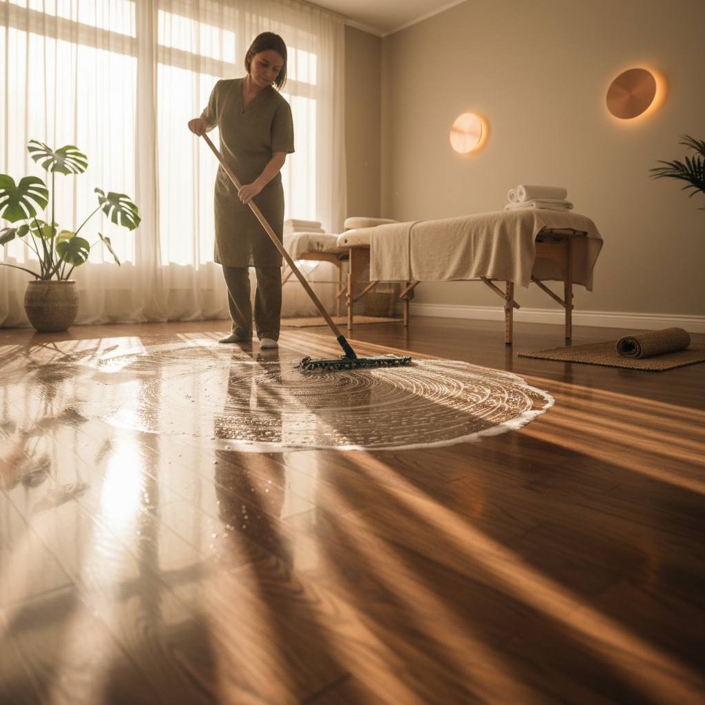 Rahat bir masaj salonu iç mekanı