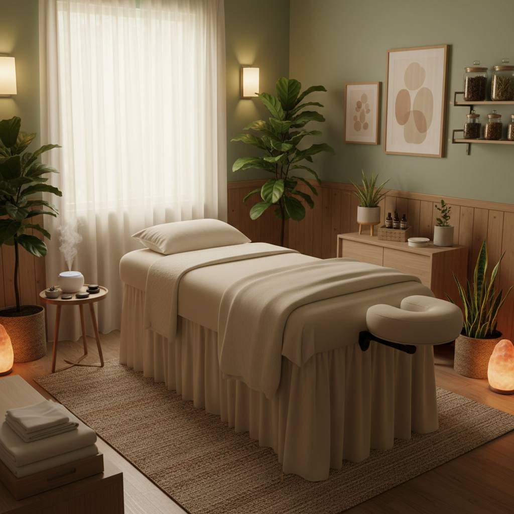 Rahatlatıcı bir masaj odası