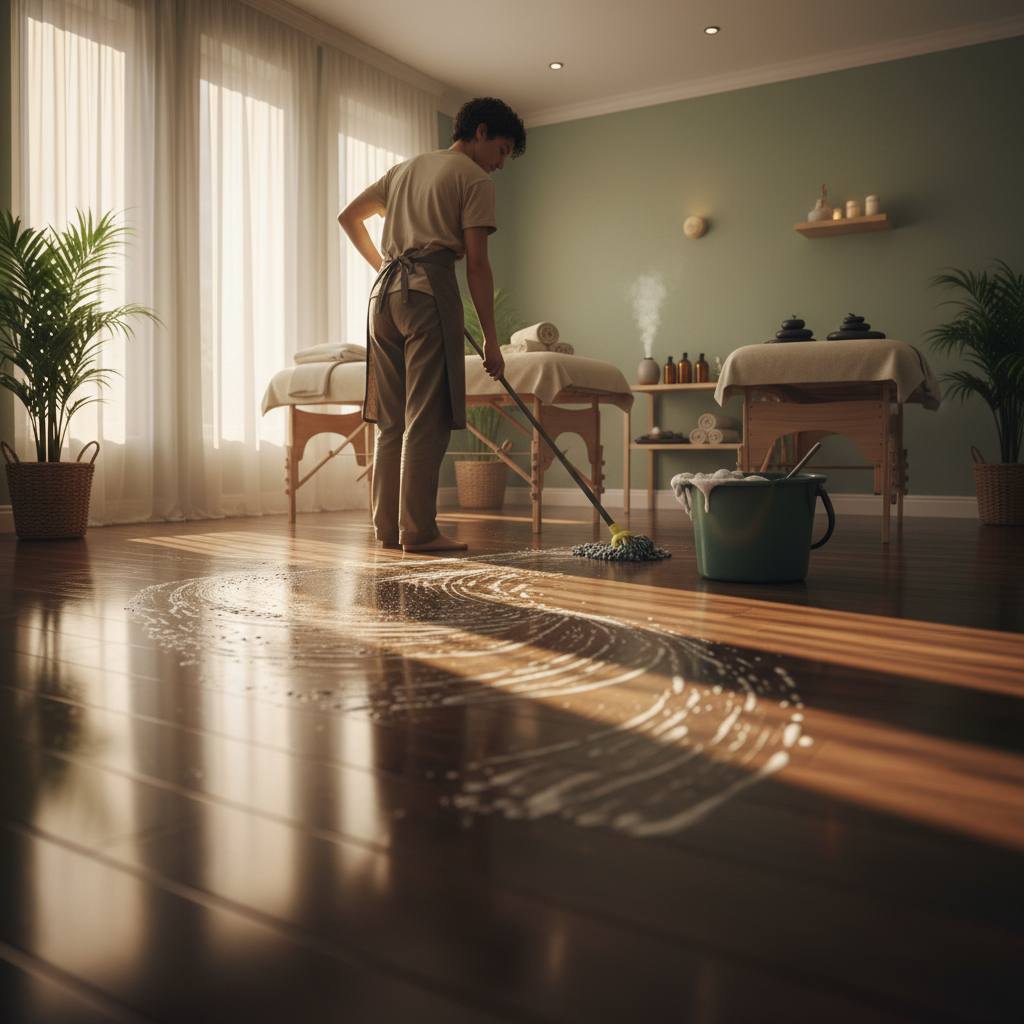 Rahatlatıcı bir masaj salonu içi