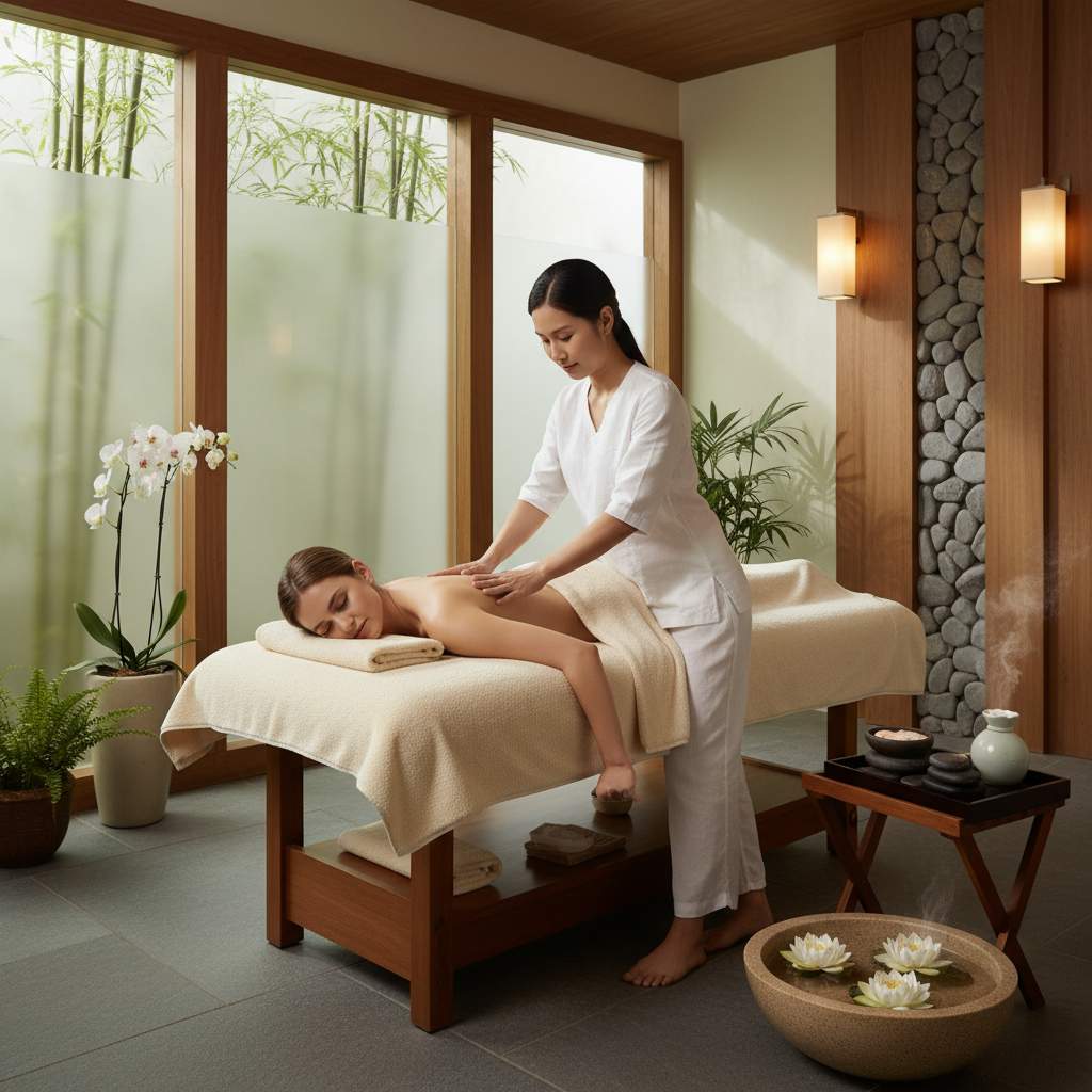 Rahatlatıcı masaj ortamı