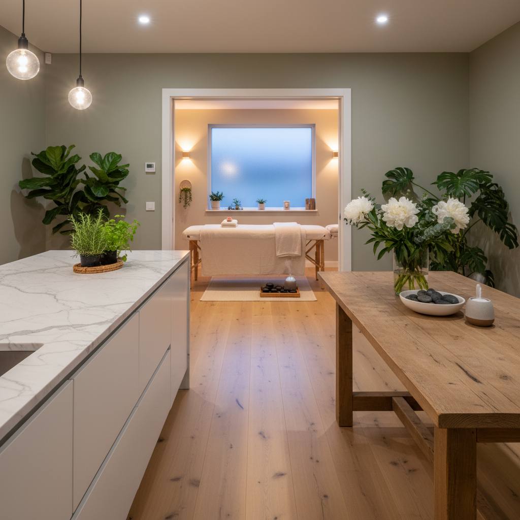 Rahat bir masaj terapisi odası